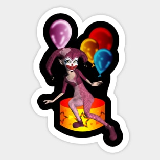 Cute little harlequin Sticker